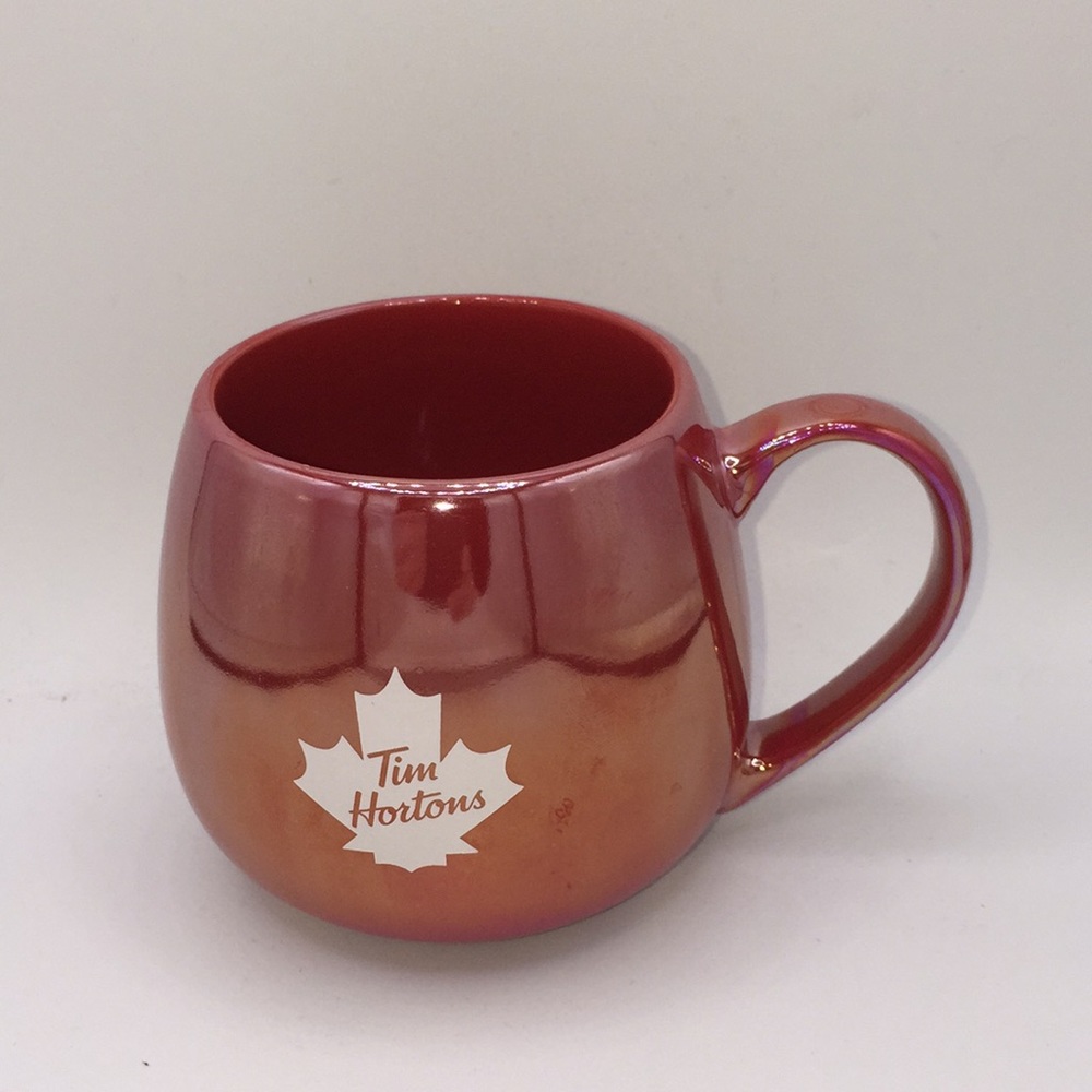 Tim Hortons 2020 Red Iridescent Maple Leaf Canada Mug Cup